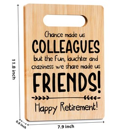 Retirement Gift for Woman Man Mom Farewell Goodbye Going Away Gifts for Coworker Friends Colleague Leader Teacher Happy Retirement Cutting Board Decorations for Kitchen