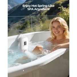 YUERO Bath Jets for Tub, Bath Jet or Bubble Mode, Cordless Waterproof Portable Bathtub Accessories with 3-Level Adjustable Speed, Bathtub Jets Massage for Home Spa, Travel Massage, Relaxing, Soothing