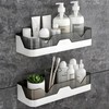 Havenry 2-Piece Shower Caddy - Plastic Bathroom Organiser/Shower Shelf -