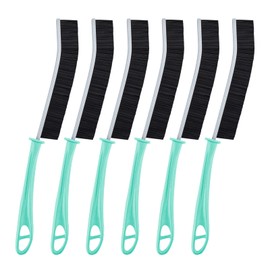 KMOSENIA Hard Bristle Corner Cleaning Brush - Cleaning Brushes for Bathroom (6, Mint Green)