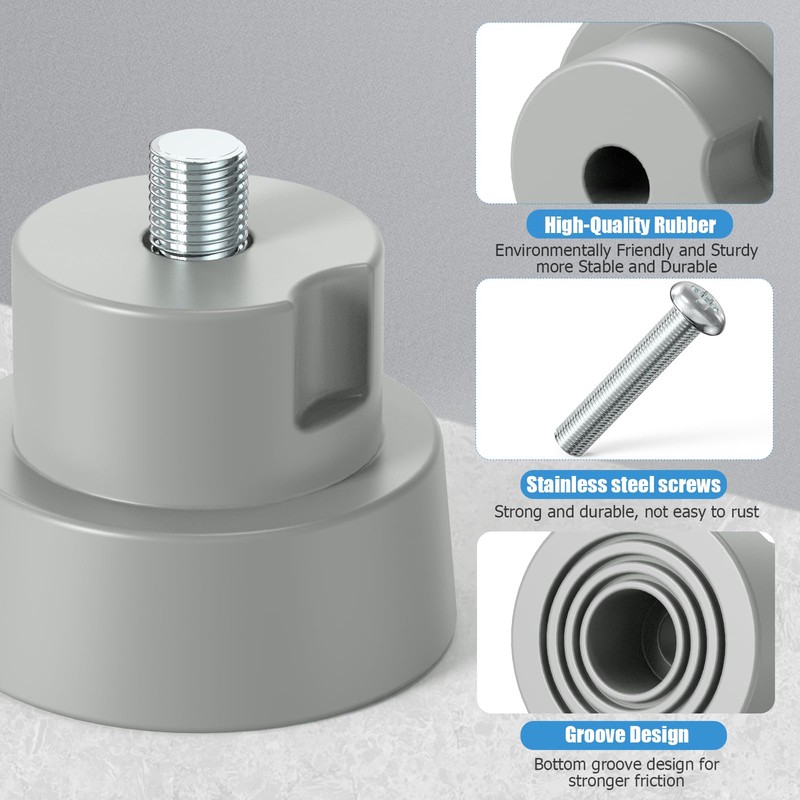 6-Pack Door Stopper Replacement Rubber Tips, Heavy Duty Kickdown Door
