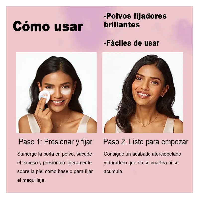 Polvo Suelto Nacarado - Maquillaje Duradero Reduce Brillo