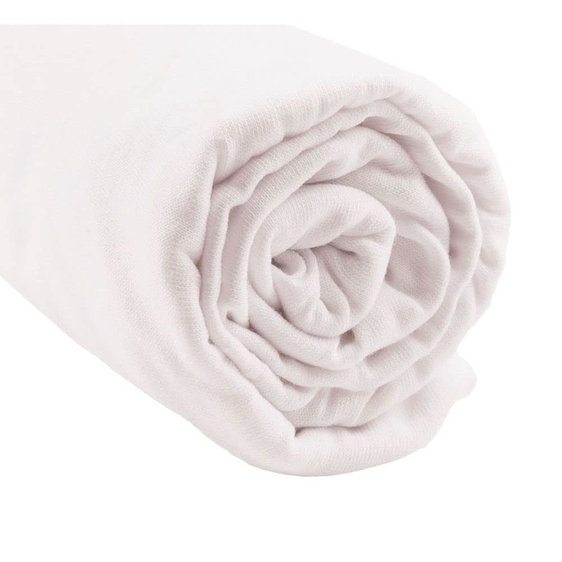 3 Fitted Sheets 40 x 80 cm Organic Cotton White