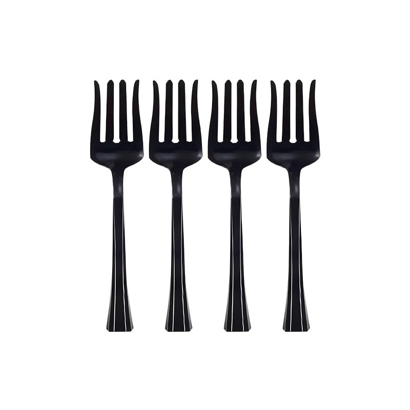 Plastic Salad Serving Fork - Black, 1 Pc