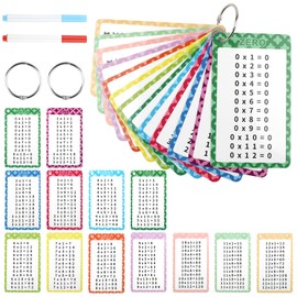 1 x 1 Flashing Cards for Children from 5 Years, 0-12 Times Calculation Learning Chart for Girls Boys School Gift Calculation Aid Cards Primary School 13 Sheets