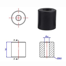 BCZAMD Heatbed Silicone Leveling Column 3D Printer Hot Bed Mounts Column Stable Tool Heat-Resistant Silicone Buffer for Prus i3 Plus A8 Wanhao D9 Mega Ender 5 Plus, 4 Pack Black