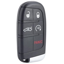 Keyless Entry Remote Key Fob, Alliskeys 5-Button Proximity Smart Key Fit for Chrysler 300 2011-2018 M3N-40821302, Black