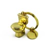 [naissant] Gold & Silver Toilet Bowl Pair Key Chain Luck