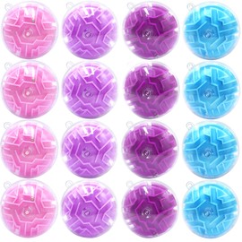 24 Pack 3D Puzzle Maze Ball Toys, Mini Puzzle Party Favors for Girls, Fidget Game Toys School Rewards & Classroom Prize for Students, Birthday Party Decoration Easter Valentines Day Gifts Ages 6-10