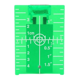 Laser Level Target Plate Double Scale Cross Line Laser Level Meter,Foldable Magnetic Floor Laser Target Card Plate(Green)