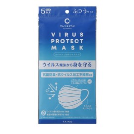 Clebe & And Virus Protection Mask, Regular Size, 5 Pieces