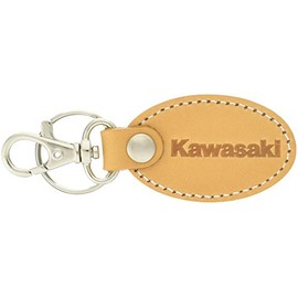 Kawasaki Oval Leather Key Chain N J70020145