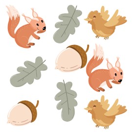 Table Confetti for Children's Birthday - Table Decoration - Birthday Decoration (Forest Animals)