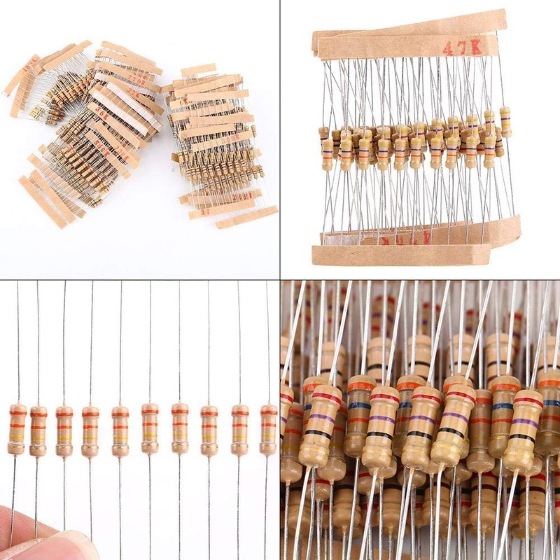 Yosoo 1,000 Pieces, 100 Types of Electronic Components Resistance Bags,