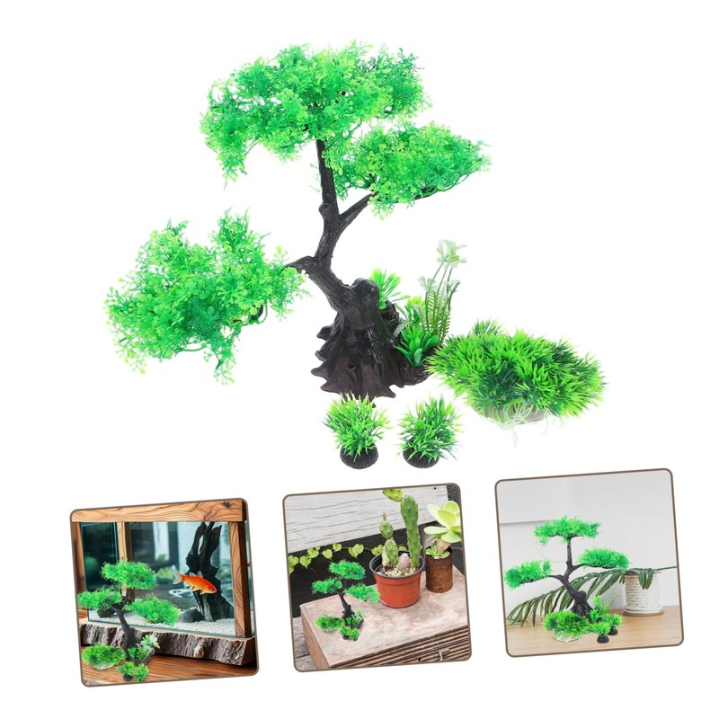 COLLBATH Freshwater Aquarium Plants Fish Tank Artificial Plants Set Realistic