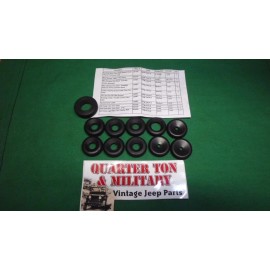 QTM Fire wall Grommet set rubber  MV Spares fits Willys GPW MB CJ2A WWII jeep G503