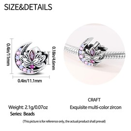 LONGLUCK 925 Sterling Silver Charms for Bracelets and Necklaces Beads Charms Jewelry Mother's Day Gift for Women
