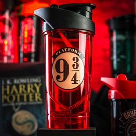 Shieldmixer Hero Pro Classic Shaker Platform 9 3/4- BPA-frei - Gym Zubehör - Eiweiss Shaker - Fitness Trinkflasche - Rot - 700ml