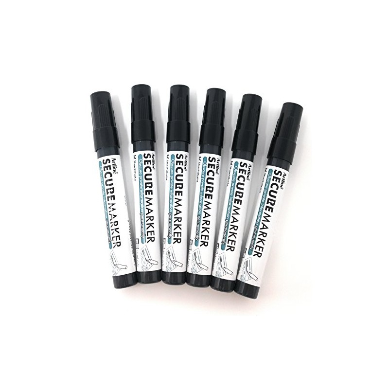 IMPRINT360 Secure Marker Redacting Pen, (6-Markers) Perfect for Blacking out