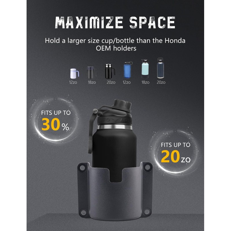 GLOBLED Cup Holder Compatible with Pioneer 700 700-4 1000 1000-5