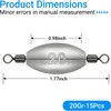 Inline Trolling Weights with Swivel Anti-Twist Egg Sinker Design