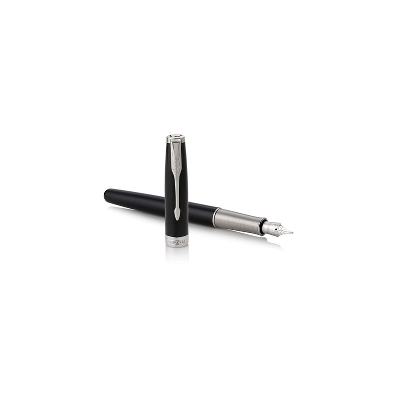 Parker Sonnet Fountain Pen | Black Lacquer with Palladium Trim