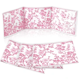 Sonwyoung 4 Pack Chinoiserie Print Mahjong Card Sleeve Fit Large Print Size(6 1/8”x4 3/4”) Soft Printed Fabric Plastic Card Protector Holder Mahjong Gifts Accessory Scorecard Cover(Pink)