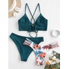 Zaful Women's Two-Piece Bikini Set, Bikini Bottoms with Braided Side