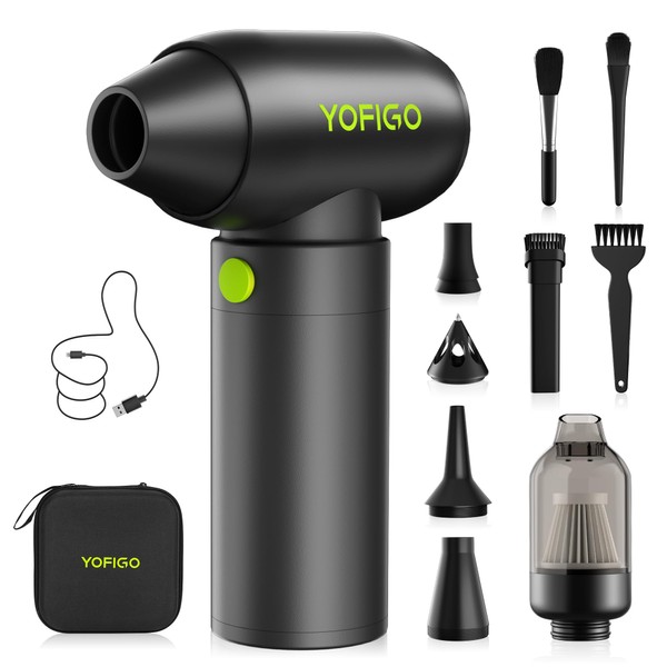 YOFIGO Compressed Air Duster – 150000RPM Rechargeable Electric Dust Blower