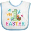 inktastic My 1st Easter Baby Bib White and Blue 28022