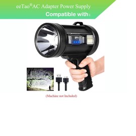 eeTao USB Type C Charging Cable Charger Power Cord Compatible with MIXILIN W-5113 W5113 Rechargeable Spotlight,1000,000 Lumens Handheld Hunting Flashlight Spot Light 5V1A 9600mAh Battery Power Supply