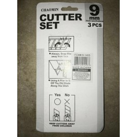 Unbranded 3 Piece Razor Blade Cutter Set - 9mm - Box Cutter Knife carton opener