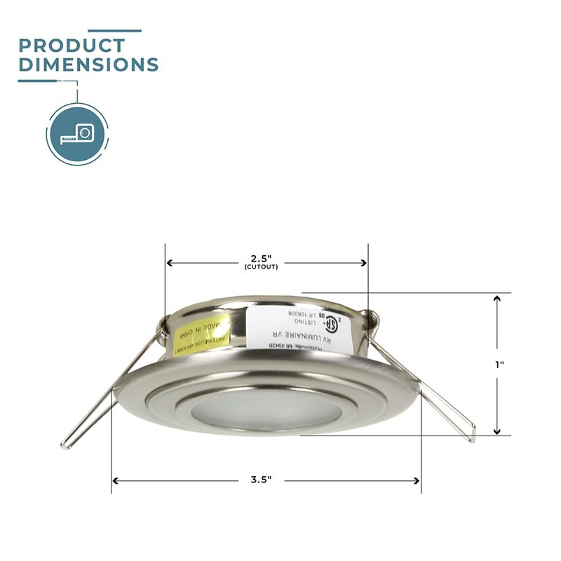 Manufacturers' Select ITC 6000K Decor LED Cluster Round Brushed Nickel