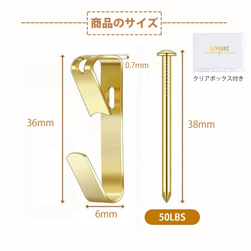 5WYOUKE (20 Pieces) Thumbtacks Hooks, Stylish, Pin Hooks, Load Capacity: