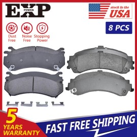 EXPPOWER Front Rear Ceramic Brake Pads for Chevy Avalanche 1500 Suburban 1500 GMC Yukon