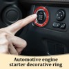 RGOAANC Crystal Rhinestone Engine Start Stop Decoration Ring, Push Button