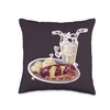 JCray Fancy Date Night Steak with Shake Throw Pillow, 16x16,