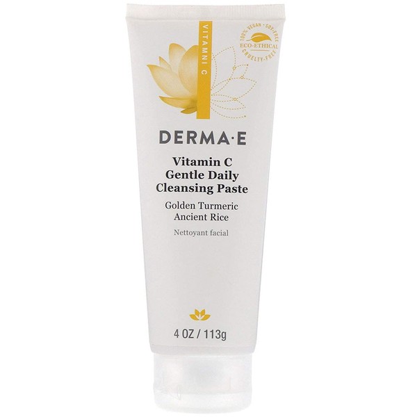 Derma E, Cleansing Paste Vitamin C Turmeric Ancient Rice, 4 Ounce