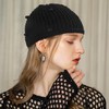 DOCILA Fashion Rose Decor Crochet Beanie Womens French Knitted Skull