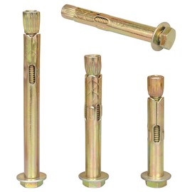 12 Pieces Heavy Duty Hex Head Expansion Bolts, Wall Anchor Bolts for Concrete, Brick, and Masonry (M6)