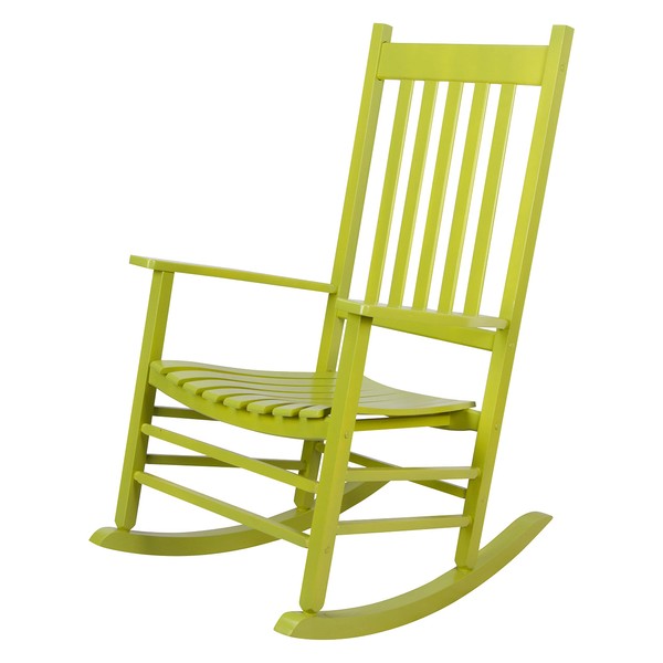 Shine Company Vermont Porch Rocker, High Back Wood Rocking Chair,
