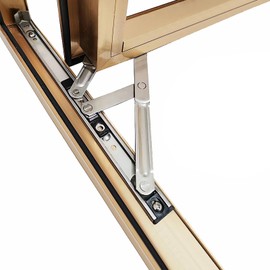 I-EASYDWW Casement Window Hinges - Stainless Steel, 2mm Thick, 18.5mm Groove, 12 Inch, 2 Pair