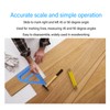 3D Multi Angle Measuring Ruler 45 90 Degree Aluminum Alloy