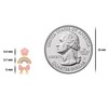 Gold Plated 3-Pair Set Bow Ribbon, Rainbow, Flower Mini Stud