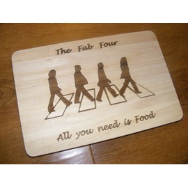 The Beatles Fab Four 4 Chopping Cutting Cheese Board Place Mat Present Gift