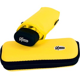 iX-brella Super Mini Pocket Umbrella - Tiny Umbrella in Case, yellow, Pocket umbrella super mini