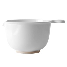 WACA Mixing Bowl 2 L in White with Rubber Ring - Stable & Dishwasher Safe - Surface Hard & Dimensionally Stable - Tasteless - Melamine Bowl Made in Germany for Kitchen, Gastro & Snack