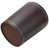KINGFOM™ Classic Leather Waste Bin, Creative Waste Paper Basket, Storage