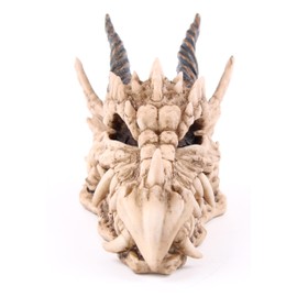 Puckator Dragon Skull Money Box - Mystery Lock Box - Fantasy Coin Piggy Bank Savings Challange - Money Pot - Kids Safe - Cool Things - Money Safe - Resin