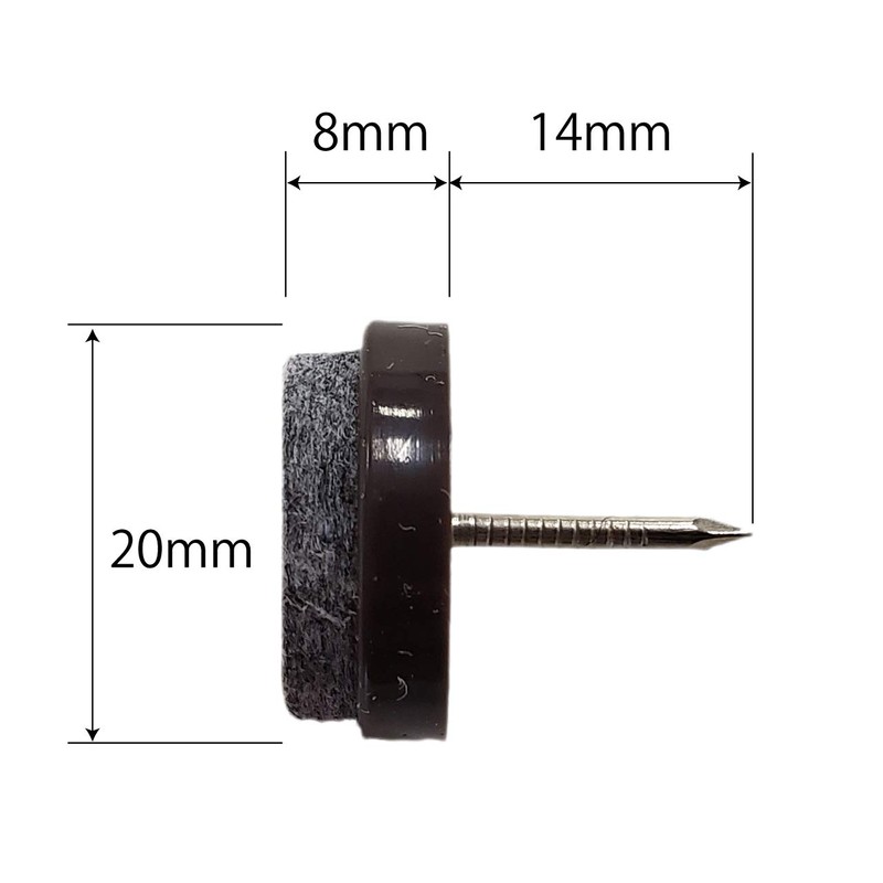 TK.Felly Felt for Chairs, Nails, Scratch-Resistant, Legs, Furniture, Noise Prevention,